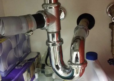 dishwasher P-trap installed by Cinch Mechanical - professional plumbers in Maryland
