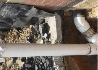 6-inch PVC drain repair completed by Cinch Mechanical - professional plumbing and HVAC services