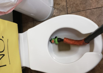 Toy retrieved from a pre-school toilet - plumbing by Cinch Mechanical
