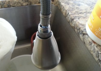 Broken kitchen sink sprayer - repair was completed by Cinch Mechanical